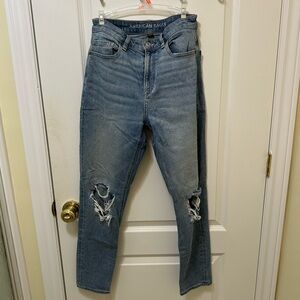 American Eagle Outfitters Women's Light Blue Boyfriend Jeans